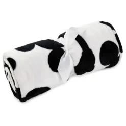 Hallmark Disney Mickey Mouse Silhouettes Throw Blanket, 50x60 -Hallmark Shop Mickey Mouse Silhouette BlackWhite Plush Blanket 1DYG2056 03