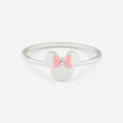 Pura Vida Delicate Minnie Mouse Silver Ring, Size 6