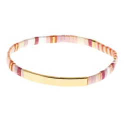 Pink Brave Good Karma Miyuki Bracelet