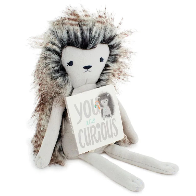 Hallmark MopTops Porcupine Stuffed Animal With You Are Curious Board Book 1 Hallmark MopTops Porcupine Stuffed Animal With You Are Curious Board Book