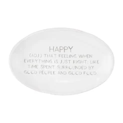 Mud Pie Happy Definition Oval Ceramic Platter