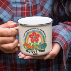 Natural Life Grow Through Ceramic Camp Mug, 16 Oz. -Hallmark Shop Natural Life Grow Through Ceramic Camp Mug MUG465 03