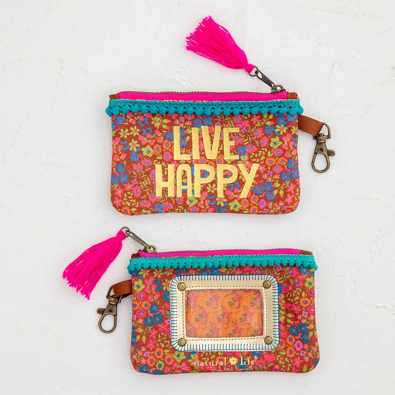 Natural Life Live Happy ID Pouch 1 Natural Life Live Happy ID Pouch