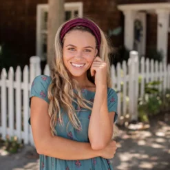 Natural Life Wine Corduroy Boho Bandeau -Hallmark Shop Natural Life Wine Corduroy Boho Bandeau BBW264 03