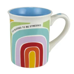 Our Name Is Mud Too Blessed Rainbow Mug, 16 Oz.