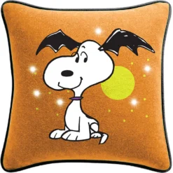 Hallmark Peanuts® Batty Snoopy Light-Up Pillow, 16.5x16.5