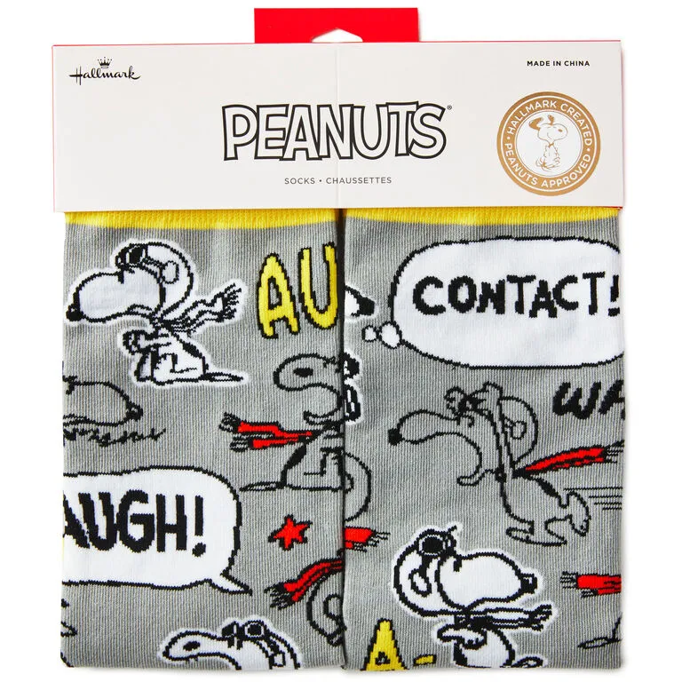 Hallmark Peanuts® Flying Ace Snoopy Crew Socks 2 Hallmark Peanuts® Flying Ace Snoopy Crew Socks - Image 2