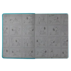 Hallmark Peanuts® Snoopy And Woodstock Faux Leather Notebook -Hallmark Shop Peanuts Snoopy and Woodstock Etched Blue Notebook 1HWJ7053 03