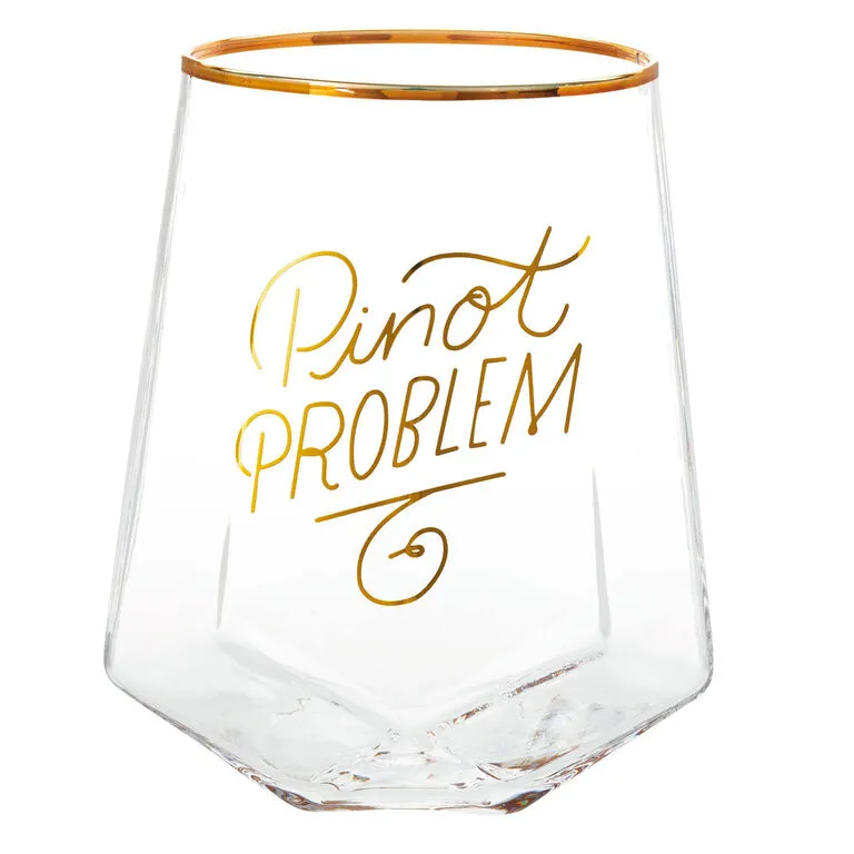 Hallmark Pinot Problem Geometric Stemless Wine Glass, 19 Oz. 1 Hallmark Pinot Problem Geometric Stemless Wine Glass, 19 Oz.