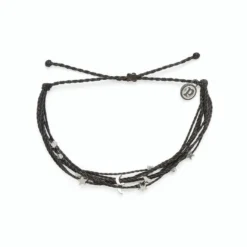 Pura Vida Black And Silver Celestial Malibu Bracelet