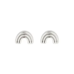 Pura Vida Chasing Rainbows Silver Stud Earrings
