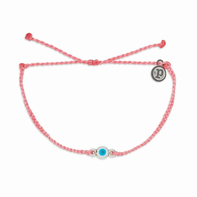 Pura Vida Eye Bead Charm On Pink Bracelet 1 Pura Vida Eye Bead Charm On Pink Bracelet