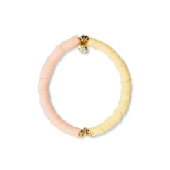 Pura Vida Darling Yellow And Peach Stretch Bracelet
