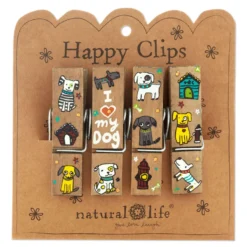 Natural Life Heart My Dog Happy Clips, Set Of 4