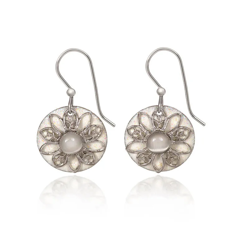 Silver Forest Silver-Tone Filigree Flower Layered Metal Drop Earrings 1 Silver Forest Silver-Tone Filigree Flower Layered Metal Drop Earrings