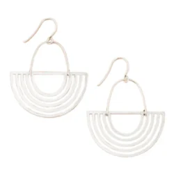 Solar Ray Silhouette Sterling Silver Earrings