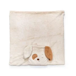 Bunnies By The Bay Skipit Puppy Tuck Me In Blanket, 28" -Hallmark Shop Skipit Puppy Beige Tuck Me In Blanket 101073 03