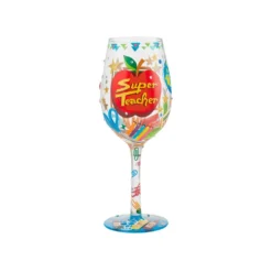 Lolita Super Teacher Handpainted Wine Glass, 15 Oz.
