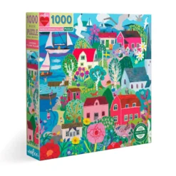 Eeboo Swedish Fishing Village 1000-Piece Jigsaw Puzzle