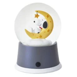 Hallmark Peanuts® Snoopy Sweet Dreams Snow Globe With Light 5 Hallmark Peanuts® Snoopy Sweet Dreams Snow Globe With Light -Hallmark Shop Sweet Dreams Snoopy on Yellow Moon Water Globe 1BBY4760 03