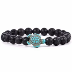 Fahlo Lava Stone Turtle Journey Bracelet