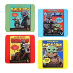 Star Wars: The Mandalorian Comic Book Cover Coasters, Set Of 4