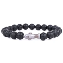 Fahlo Lava Stone Shark Voyage Bracelet