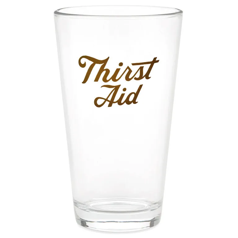 Hallmark Thirst Aid Pint Glass, 16 Oz. 1 Hallmark Thirst Aid Pint Glass, 16 Oz.