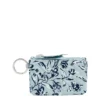 Vera Bradley Zip ID Case In Perennials Gray