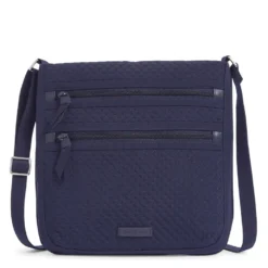 Vera Bradley Triple Zip Hipster In Classic Navy Microfiber