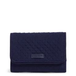 Vera Bradley RFID Riley Compact Wallet In Classic Navy