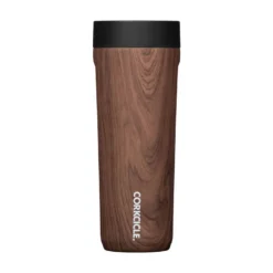 Corkcicle Walnut Wood Stainless Steel Commuter Cup, 17 Oz.