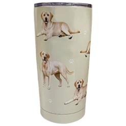E&S Pets Yellow Labrador Stainless Steel Tumbler, 20 Oz.