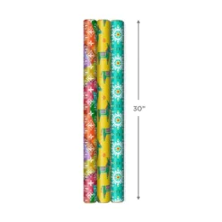Hallmark Festive And Fun 3-Pack Multicolored Wrapping Paper, 120 Sq. Ft. 8 Hallmark Festive And Fun 3-Pack Multicolored Wrapping Paper, 120 Sq. Ft. -Hallmark Shop 3Pack Festive and Fun Holiday Wrapping Paper 5JXW1082 03