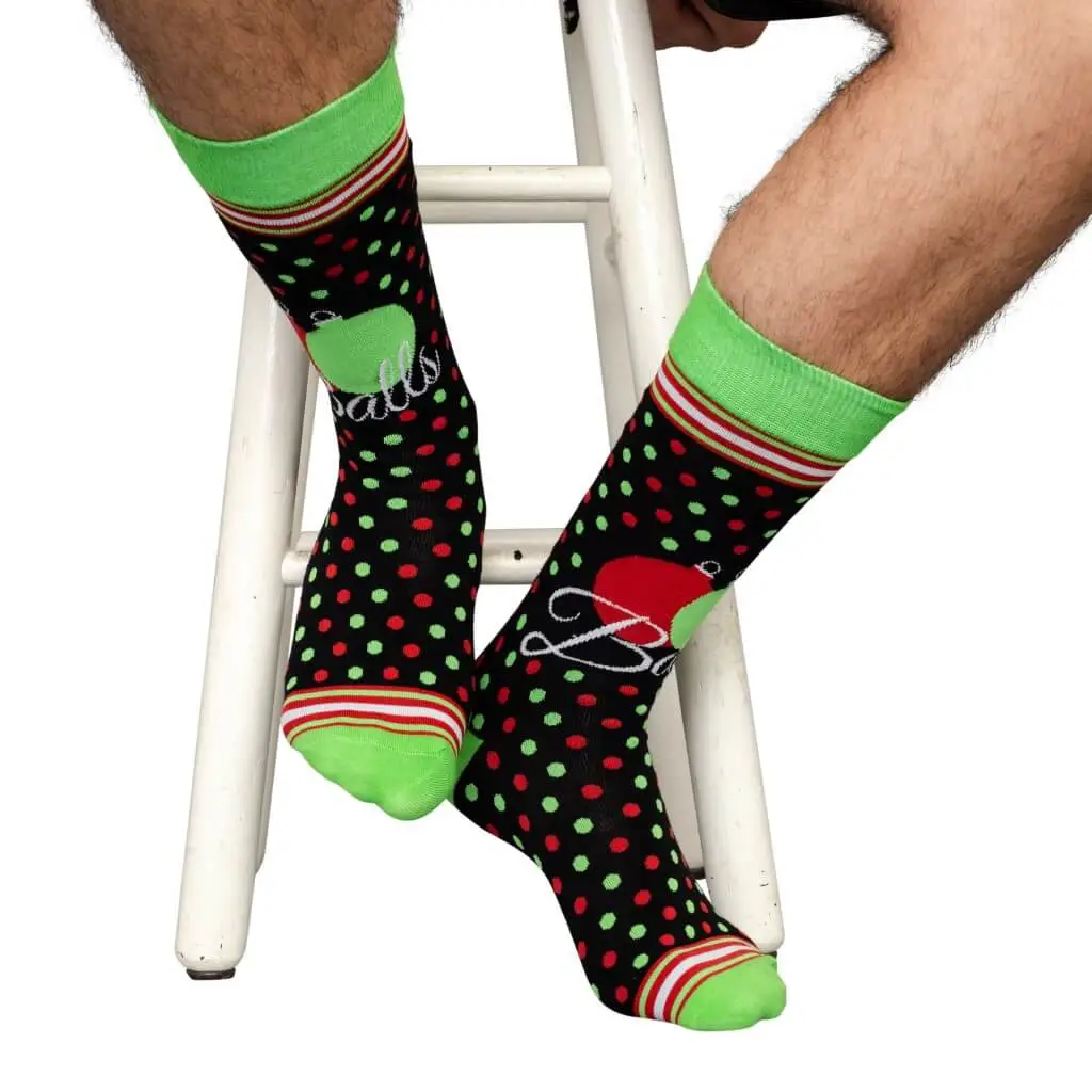 Balls Ugly Christmas Socks - Adult 5 Balls Ugly Christmas Socks - Adult - Image 5