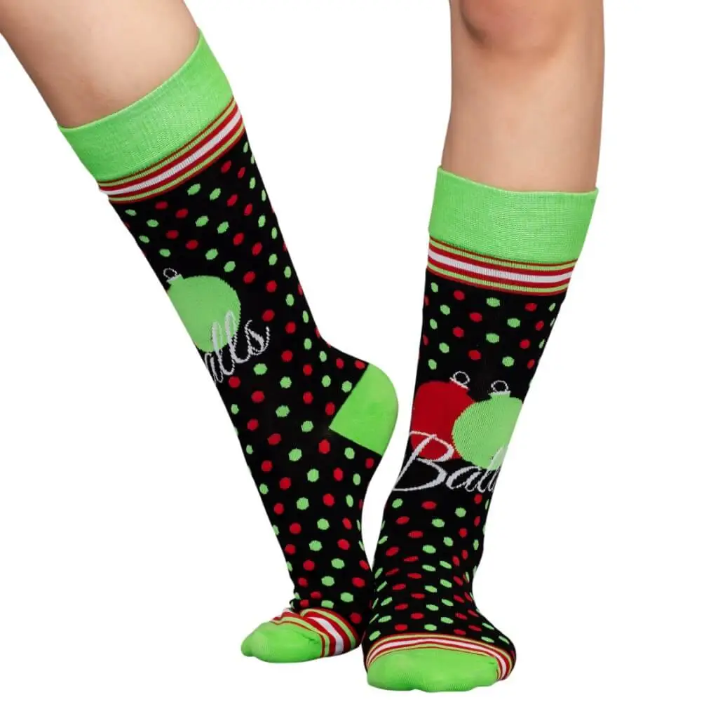 Balls Ugly Christmas Socks - Adult 4 Balls Ugly Christmas Socks - Adult - Image 4
