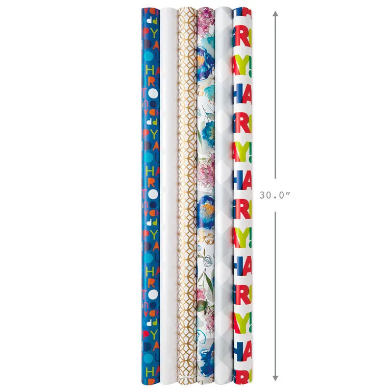 Hallmark All Occasions Wrapping Paper Rolls, 6 Pack 3 Hallmark All Occasions Wrapping Paper Rolls, 6 Pack - Image 3