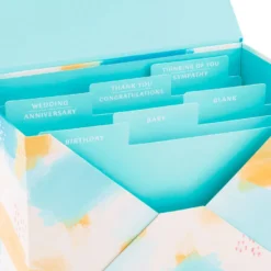 Hallmark Assorted All-Occasion Greeting Cards In Pastel Watercolor Organizer, Box Of 24 -Hallmark Shop Assorted Fun AllOccasion Cards in Storage Box 5EBN1002 05