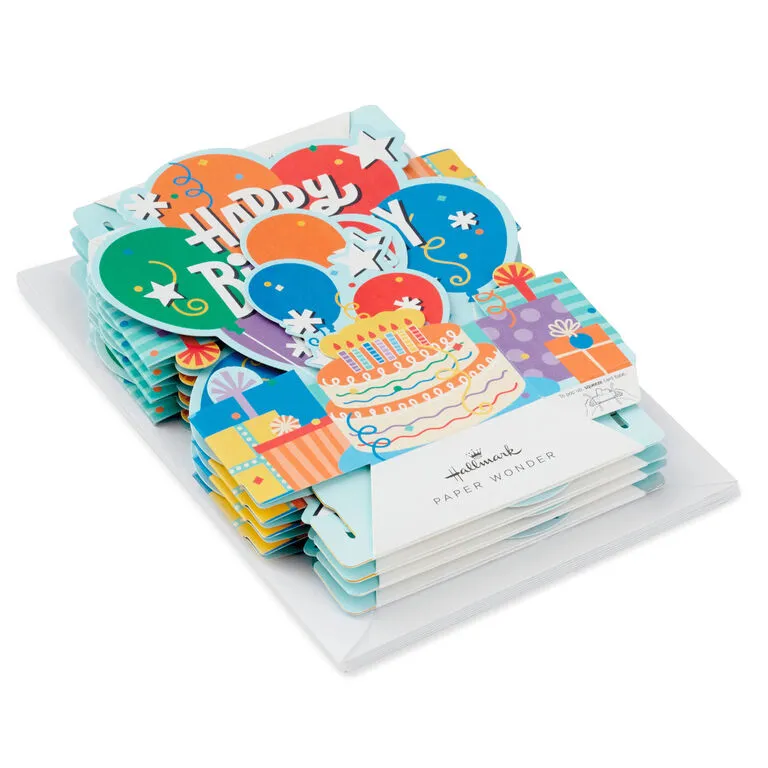 Hallmark Balloon Bouquet Boxed Pop-Up Birthday Cards, Pack Of 8 2 Hallmark Balloon Bouquet Boxed Pop-Up Birthday Cards, Pack Of 8 - Image 2