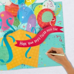 Hallmark 16" Fun Balloons Pop-Up Jumbo Birthday Card -Hallmark Shop Balloons for Fun Birthday Card 1299CBG1009 07