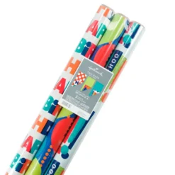 Hallmark Birthday Celebration 3-Pack Reversible Wrapping Paper -Hallmark Shop Birthday Celebration 3Pack Reversible Wrapping Paper 5EWR2946 07