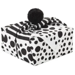Hallmark 26" Black-and-White Fabric Gift Wrap With Elastic Band