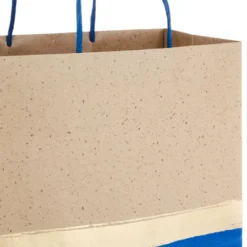 Hallmark 13" Blue And Kraft Paper 6-Pack Gift Bag 9 Hallmark 13" Blue And Kraft Paper 6-Pack Gift Bag -Hallmark Shop Blue and Kraft Paper 6Pack Large Gift Bags 5EGB6399 05