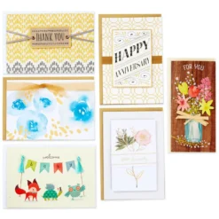 Hallmark Premium Assorted Handmade All-Occasion Cards In Leaf Print Organizer, Box Of 24 15 Hallmark Premium Assorted Handmade All-Occasion Cards In Leaf Print Organizer, Box Of 24 -Hallmark Shop Bulk Handmade AllOccasion Cards in Storage Box 5EDX1107 06