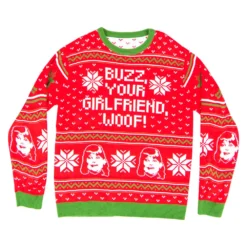 Buzz Your Girlfriend Woof Sweater Red -Hallmark Shop BuzzYourGirlfriendWoofSweaterRed BuzzWoofSweater Red 2558