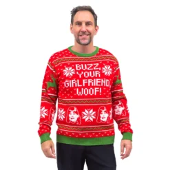 Buzz Your Girlfriend Woof Sweater Red -Hallmark Shop BuzzYourGirlfriendWoofSweaterRed BuzzWoofSweater Red 5836