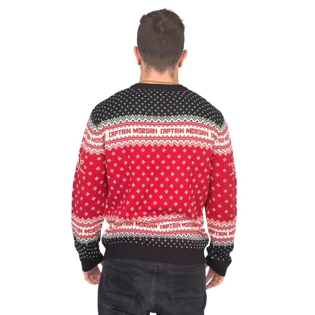 Captain Morgan The Standing Captain Ugly Christmas Sweater 3 Captain Morgan The Standing Captain Ugly Christmas Sweater - Image 3