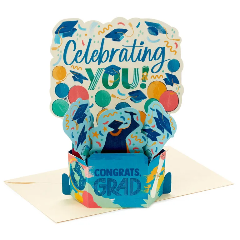 Hallmark Celebrating You 3D Pop-Up Graduation Cards, Pack Of 8 1 Hallmark Celebrating You 3D Pop-Up Graduation Cards, Pack Of 8