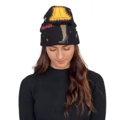 Christmas Story Fragile Mesh Leg Lamp With Lights & Tassels Cuff Beanie