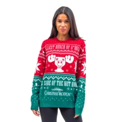 Christmas Vacation Jolliest Bunch Of A*Holes Red And Green Ugly Christmas Sweater 7 Christmas Vacation Jolliest Bunch Of A*Holes Red And Green Ugly Christmas Sweater -Hallmark Shop ChristmasVacationJolliestBunchSweater CVSM2356TV JolliestSweater 9513